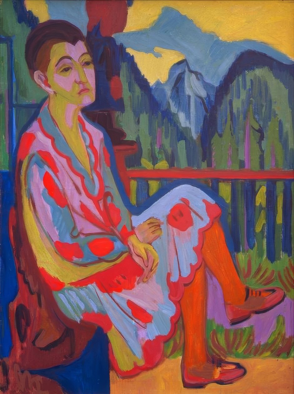 Siedząca dama (Erna Kirchner) autorstwa Ernst Ludwig Kirchner