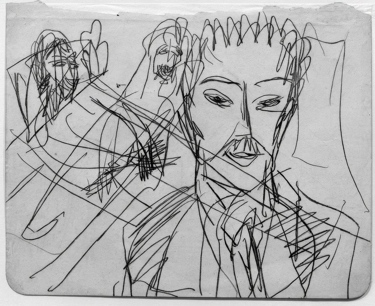 Skizze zu Ludzka bestia autorstwa Ernst Ludwig Kirchner
