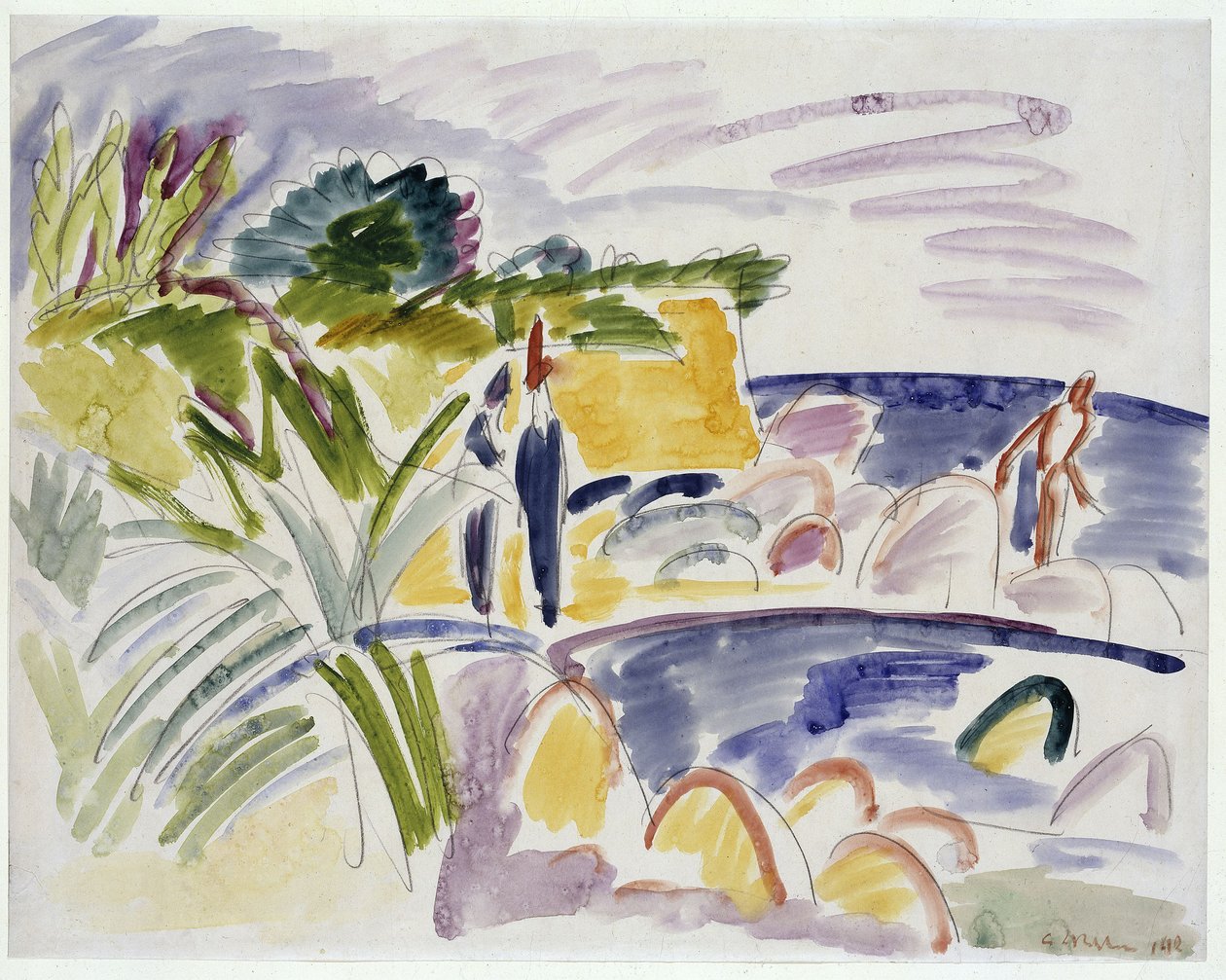 Plaża na wyspie Fehmarn autorstwa Ernst Ludwig Kirchner