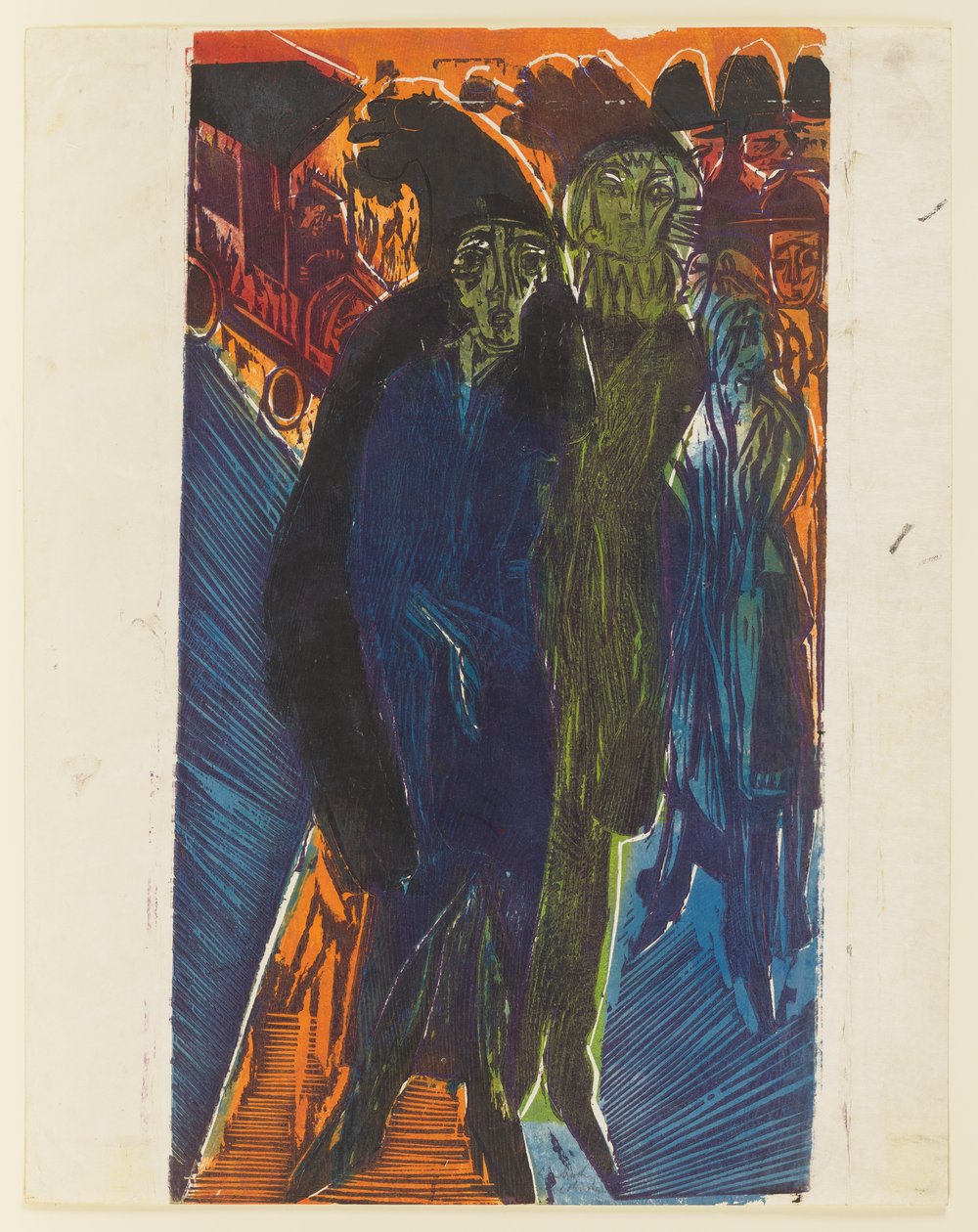 Scena uliczna (na podstawie obrazu „Scena uliczna” z 1914 roku) autorstwa Ernst Ludwig Kirchner