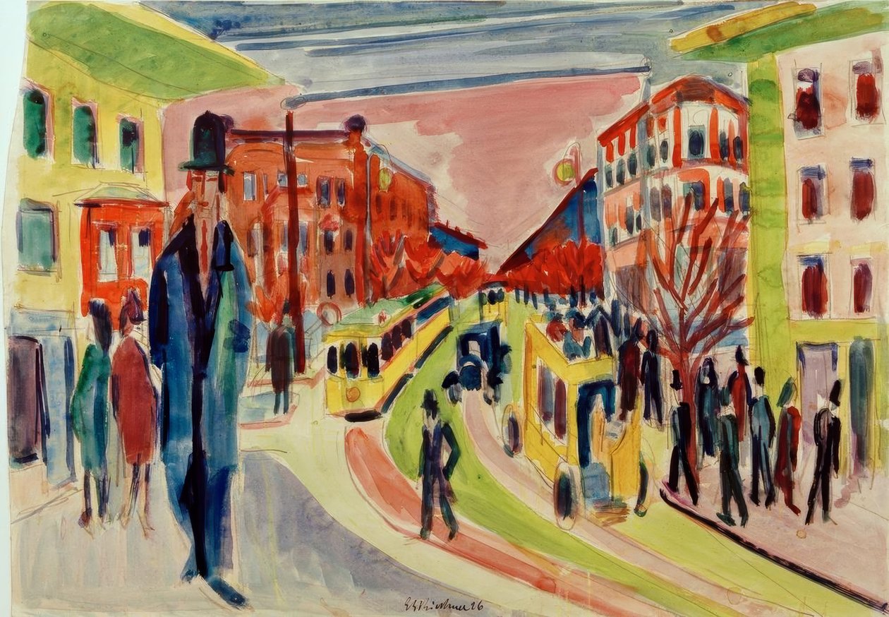 Scena uliczna autorstwa Ernst Ludwig Kirchner