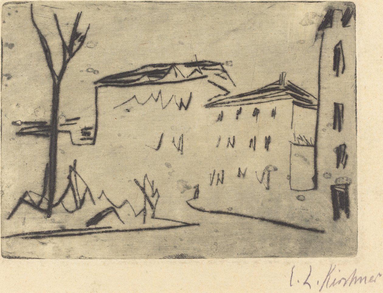 Street Corner w Dreźnie (Strassenecke Dresden) autorstwa Ernst Ludwig Kirchner