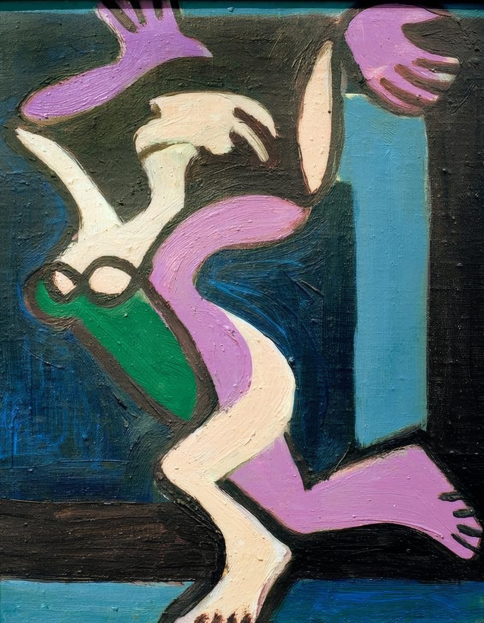 Tańczący akt kobiecy, Gret Palucca autorstwa Ernst Ludwig Kirchner