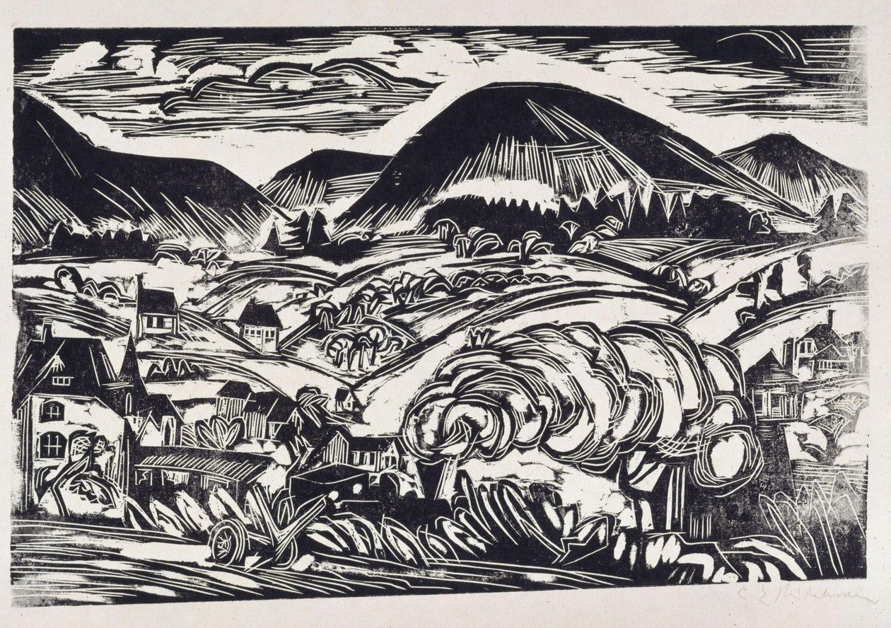 Krajobraz Taunusu autorstwa Ernst Ludwig Kirchner
