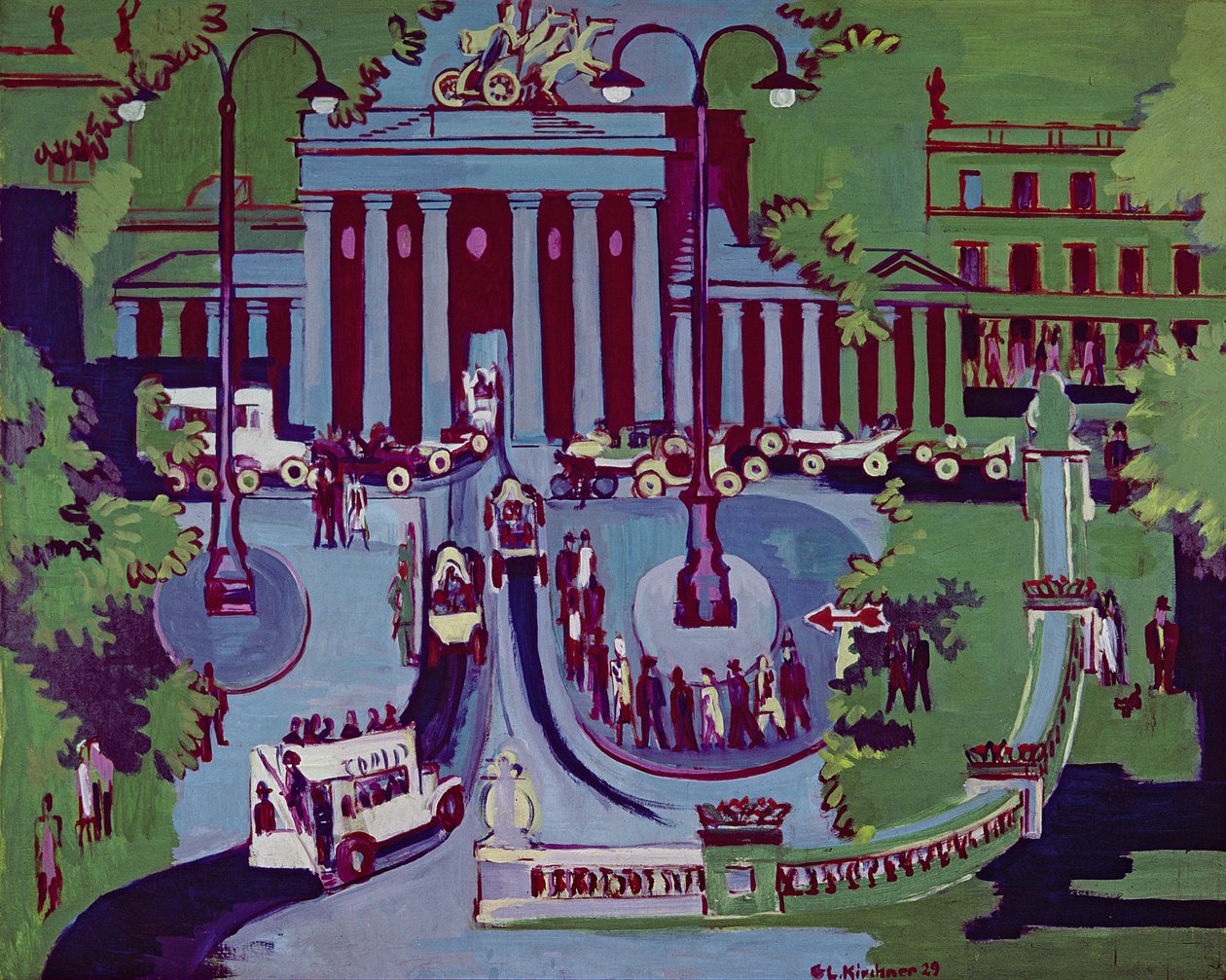 Brama Brandenburska, Berlin autorstwa Ernst Ludwig Kirchner