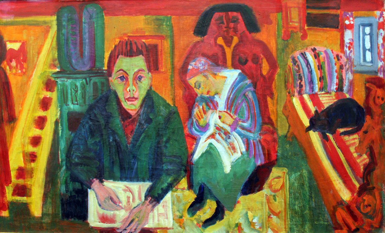 Pokój dzienny autorstwa Ernst Ludwig Kirchner