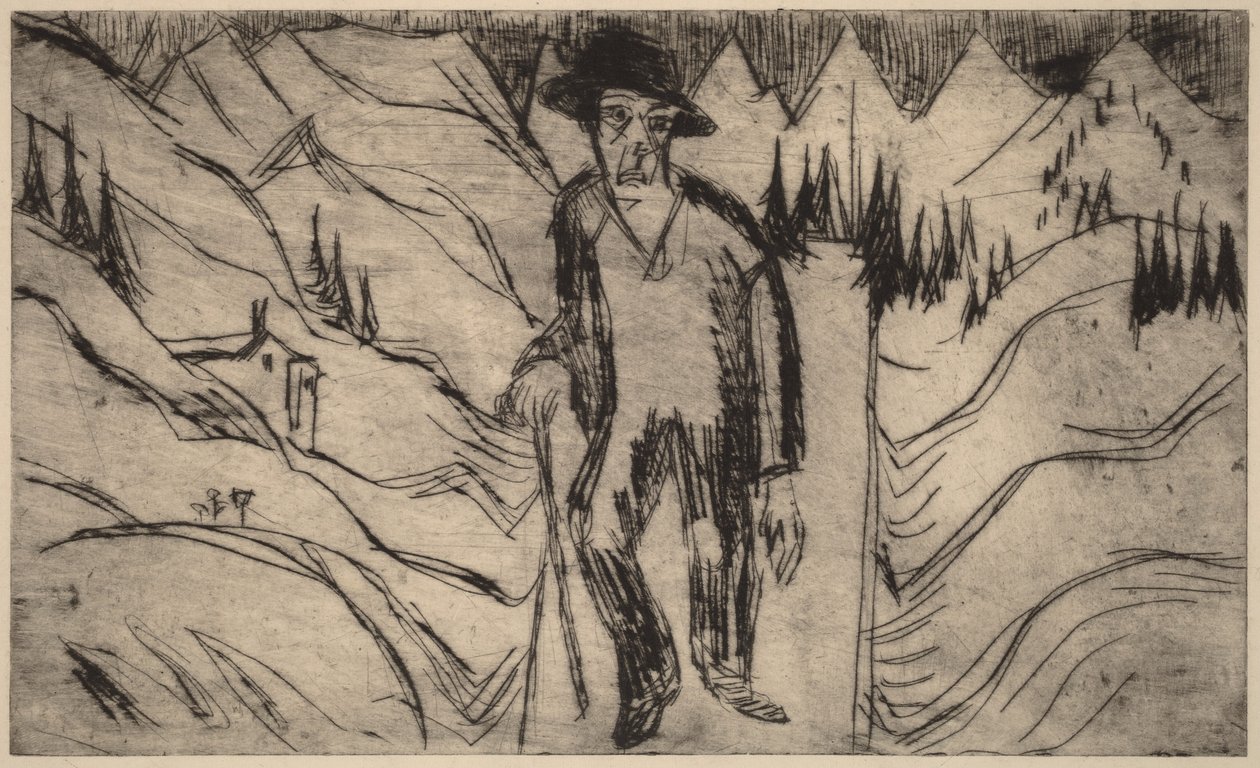 Wędrowiec autorstwa Ernst Ludwig Kirchner
