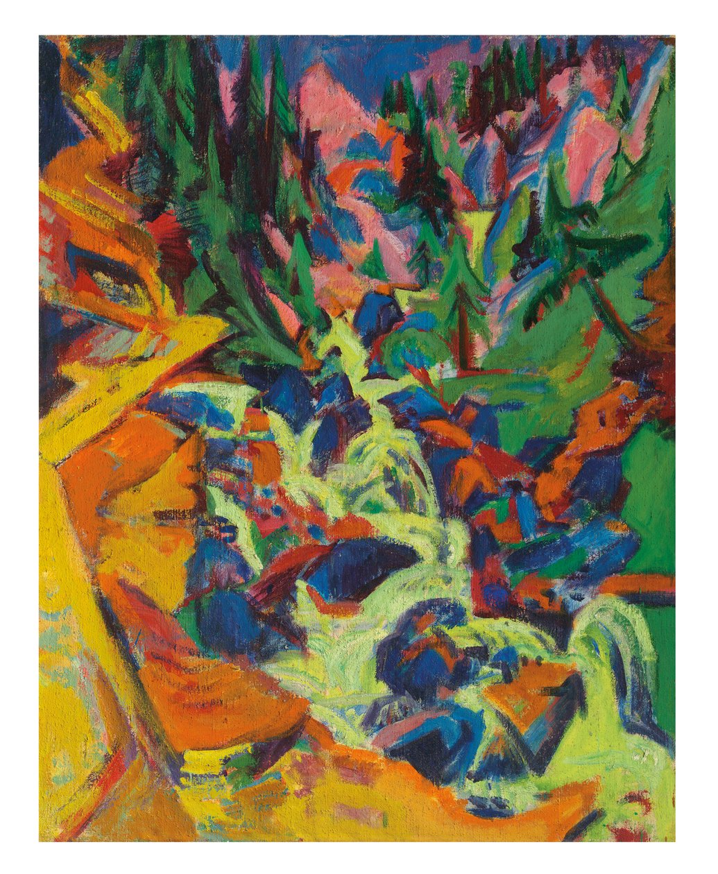 Wodospad, 1919 autorstwa Ernst Ludwig Kirchner