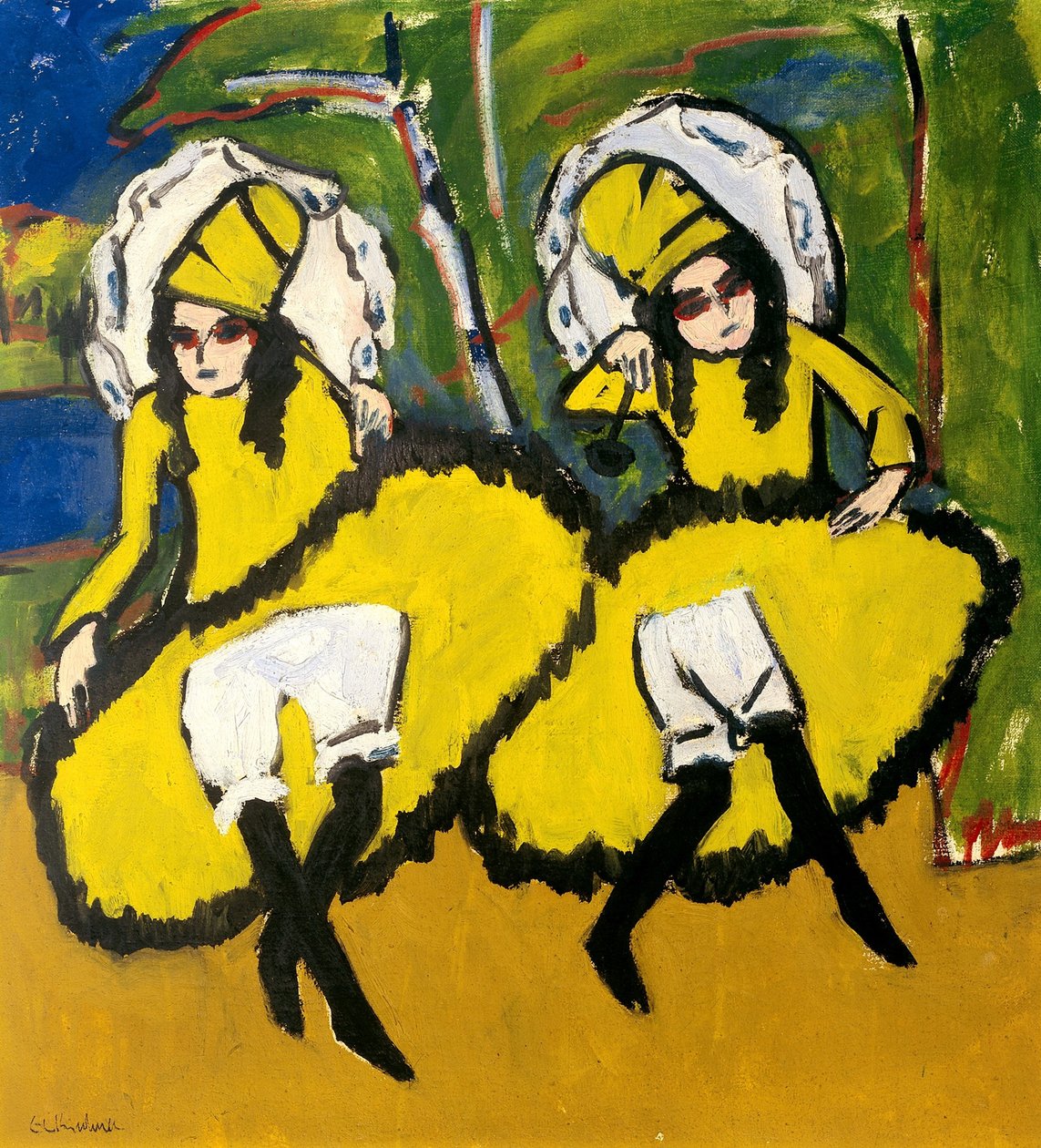 Dwóch tancerzy, 1910-1911 autorstwa Ernst Ludwig Kirchner