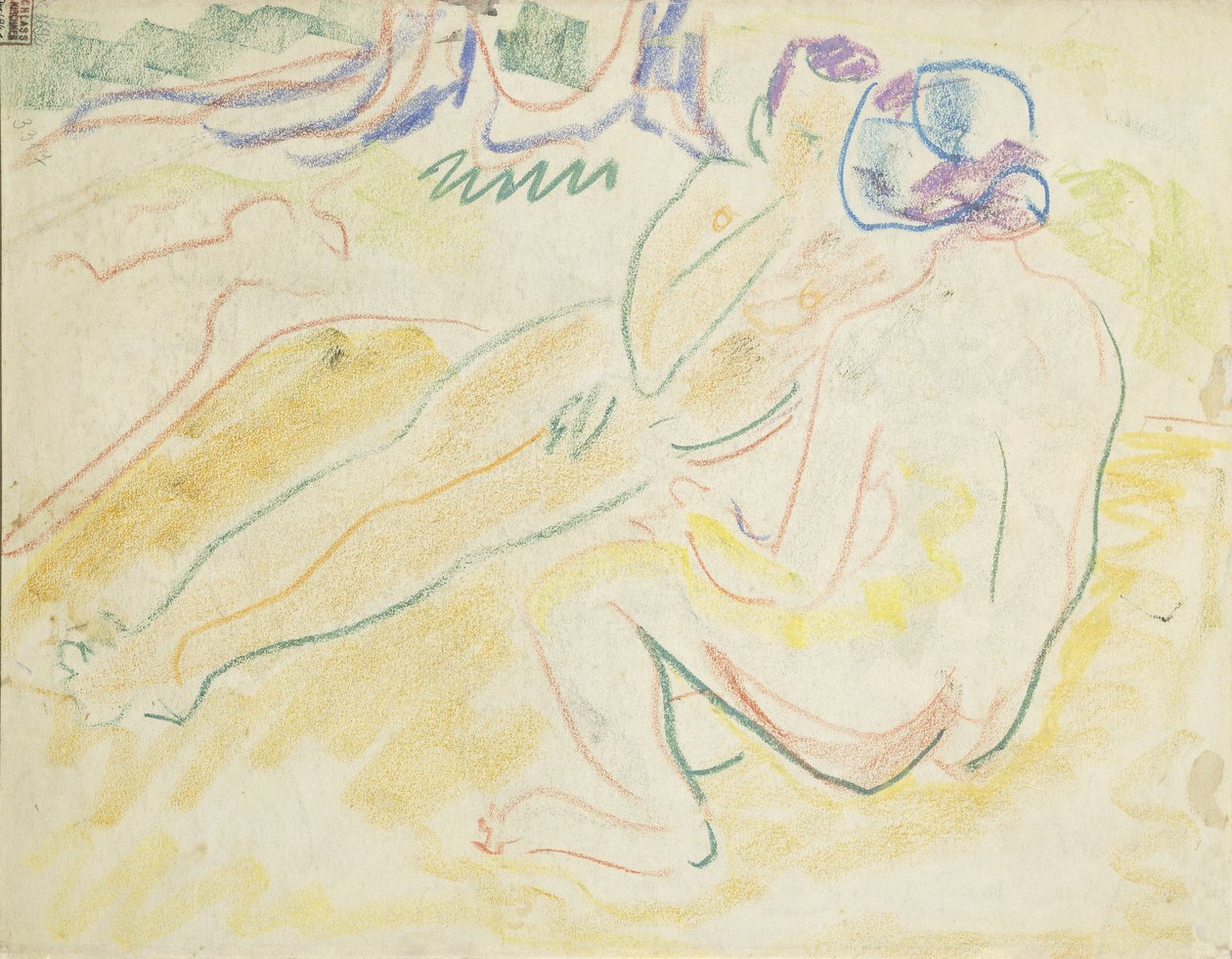 Dwa leżące akty autorstwa Ernst Ludwig Kirchner