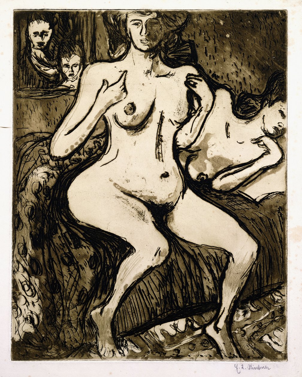 Dwie kobiety, 1907 autorstwa Ernst Ludwig Kirchner