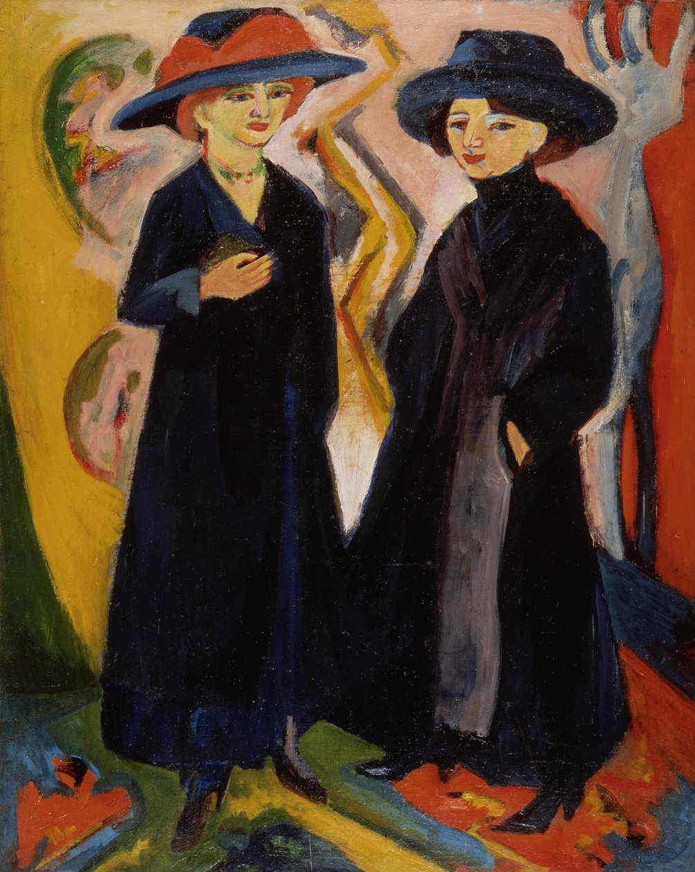Dwie kobiety, ok. 1910 autorstwa Ernst Ludwig Kirchner