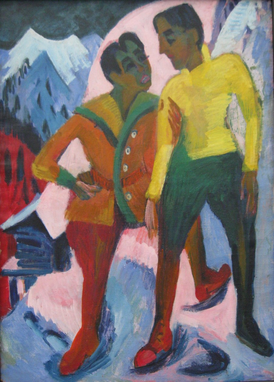 Dwaj bracia autorstwa Ernst Ludwig Kirchner