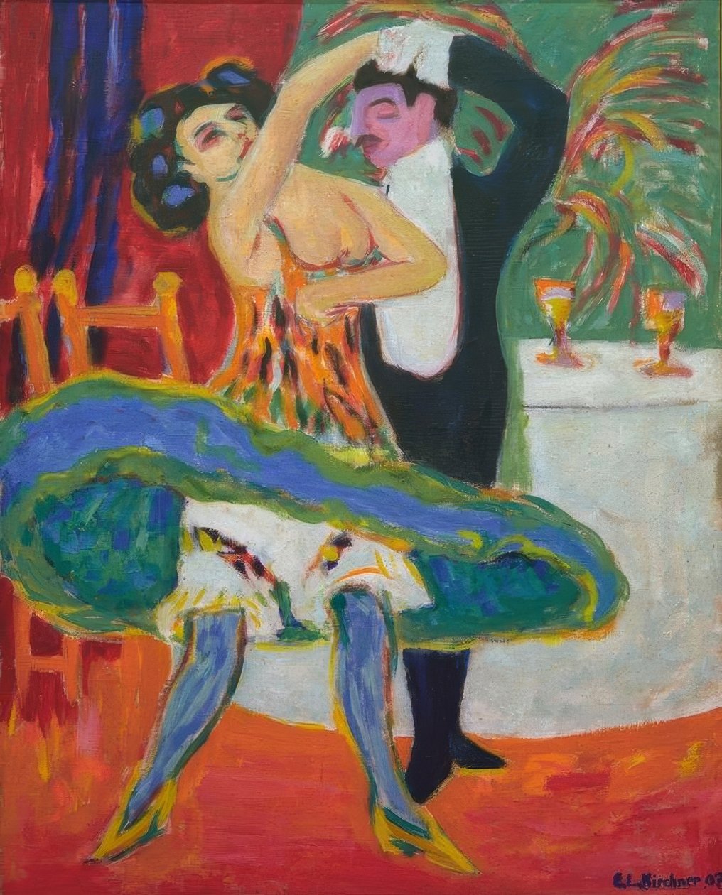Varieté (angielska tańcząca para) autorstwa Ernst Ludwig Kirchner