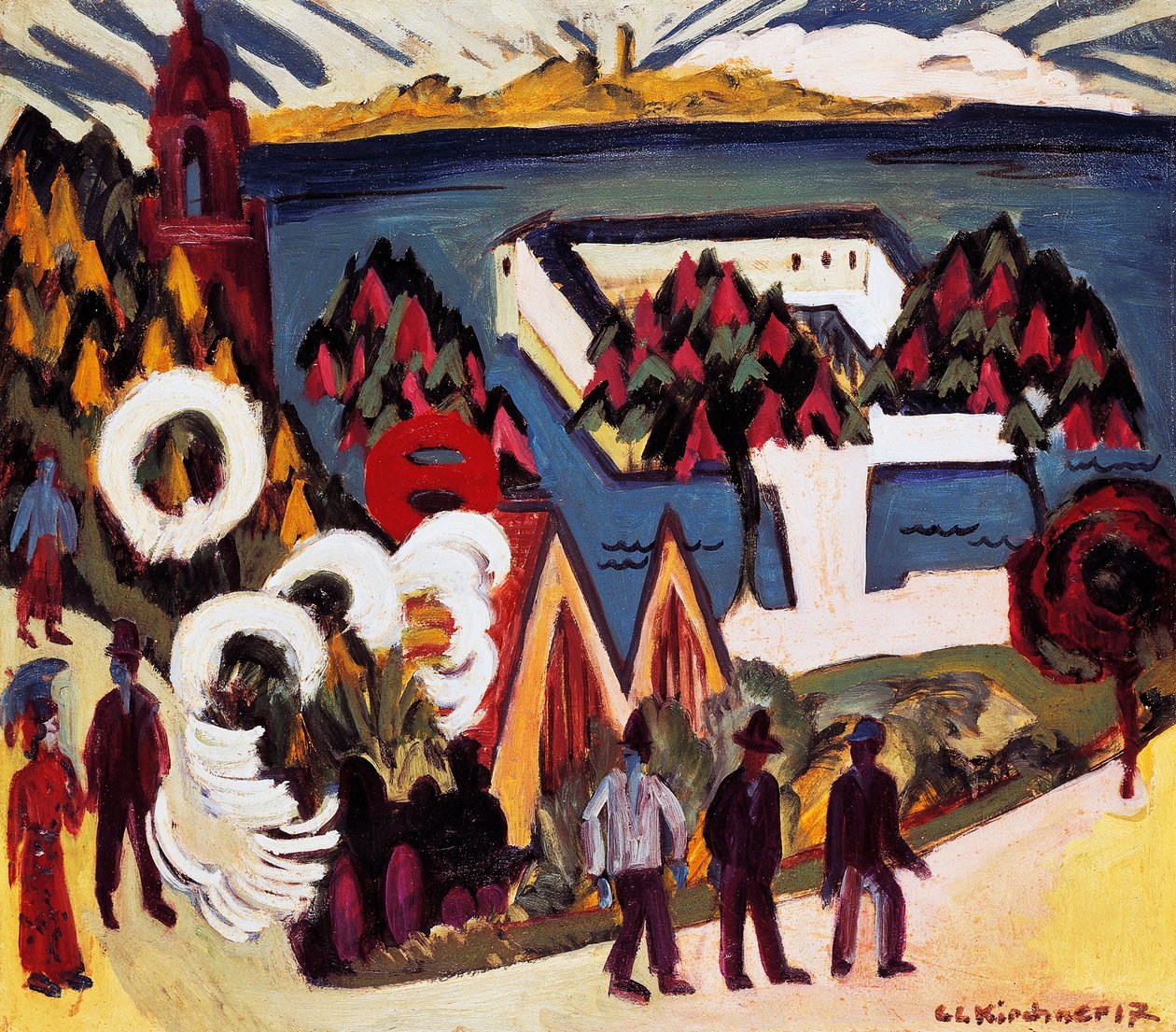 Widok na Jezioro Bodeńskie w Kreuzlingen autorstwa Ernst Ludwig Kirchner