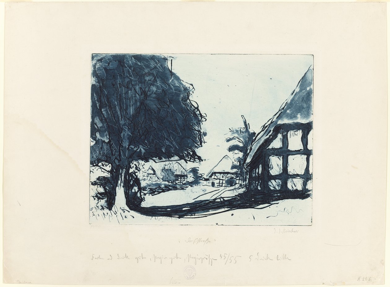 Wiejska ulica autorstwa Ernst Ludwig Kirchner