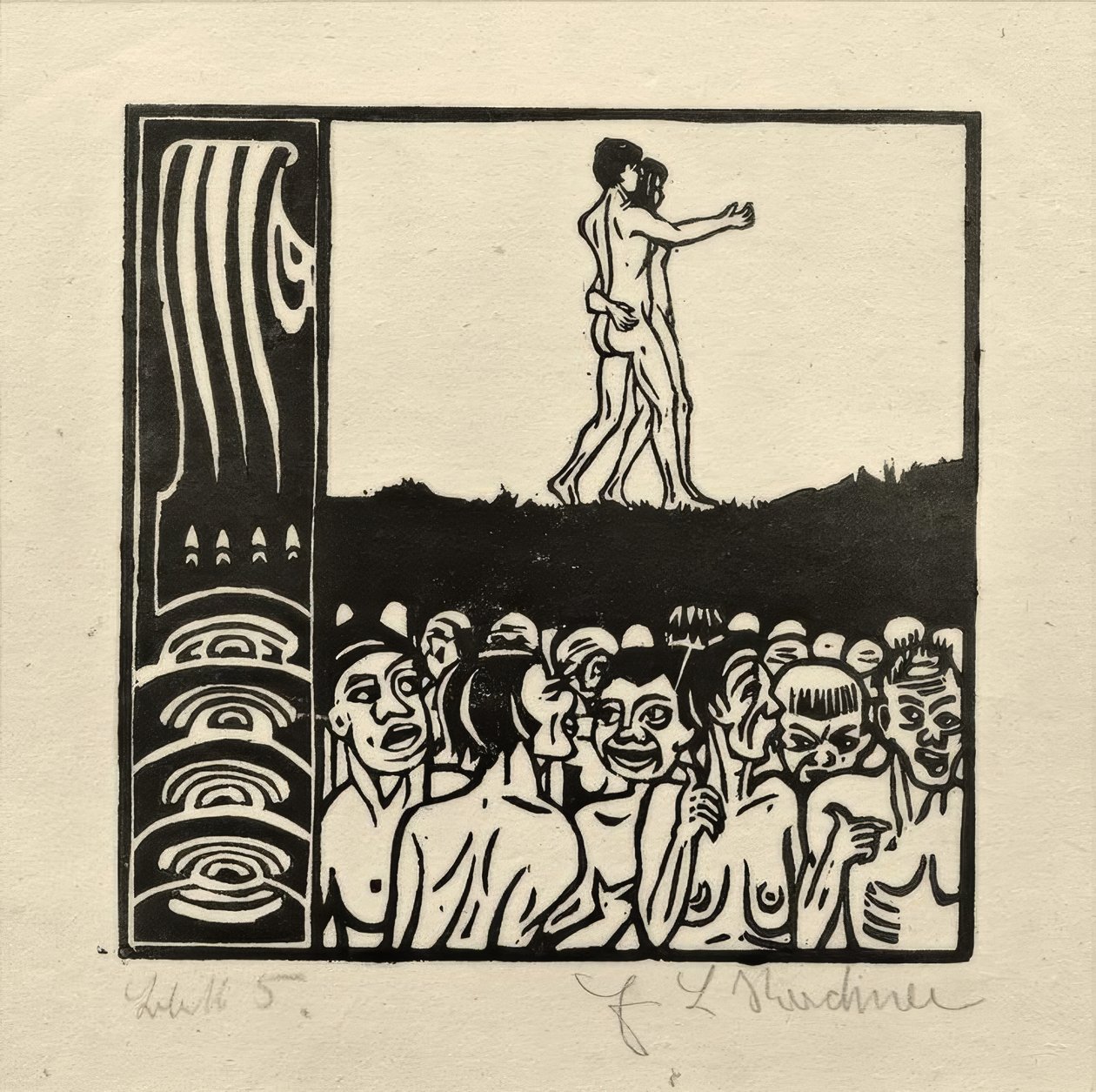 Przed ludźmi autorstwa Ernst Ludwig Kirchner