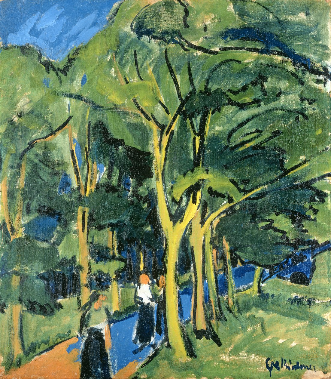Waldstrasse, ok.1910 autorstwa Ernst Ludwig Kirchner
