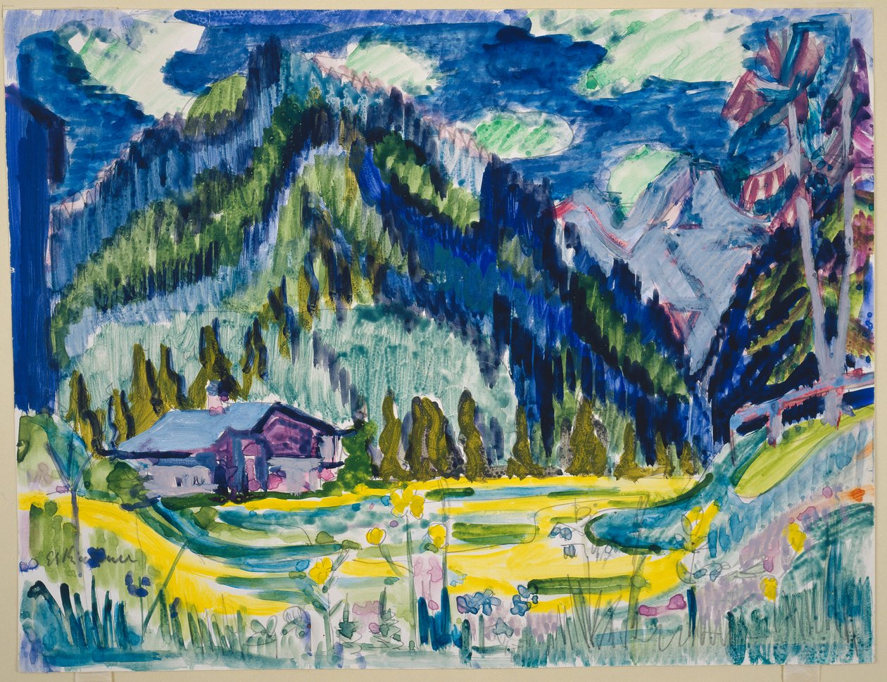 Dziki teren autorstwa Ernst Ludwig Kirchner