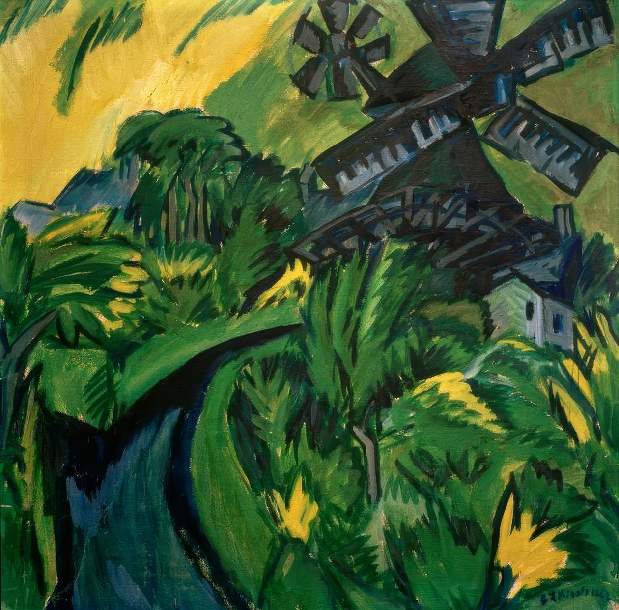 Wiatrak na Fehmarn autorstwa Ernst Ludwig Kirchner