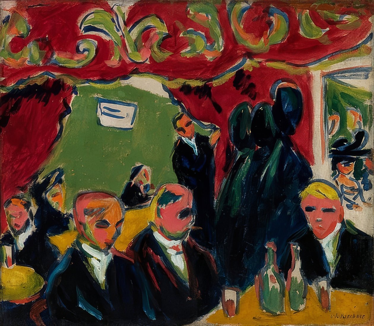 Dom publiczny. Około 1909 autorstwa Ernst Ludwig Kirchner