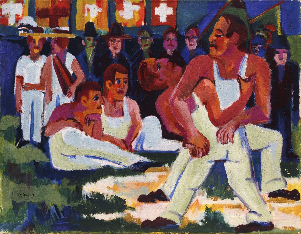 Zapaśnik; Ringer, 1923 autorstwa Ernst Ludwig Kirchner
