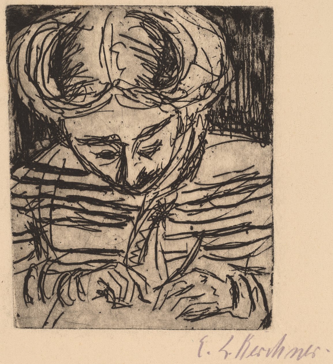 Młoda dziewczyna rysunek autorstwa Ernst Ludwig Kirchner