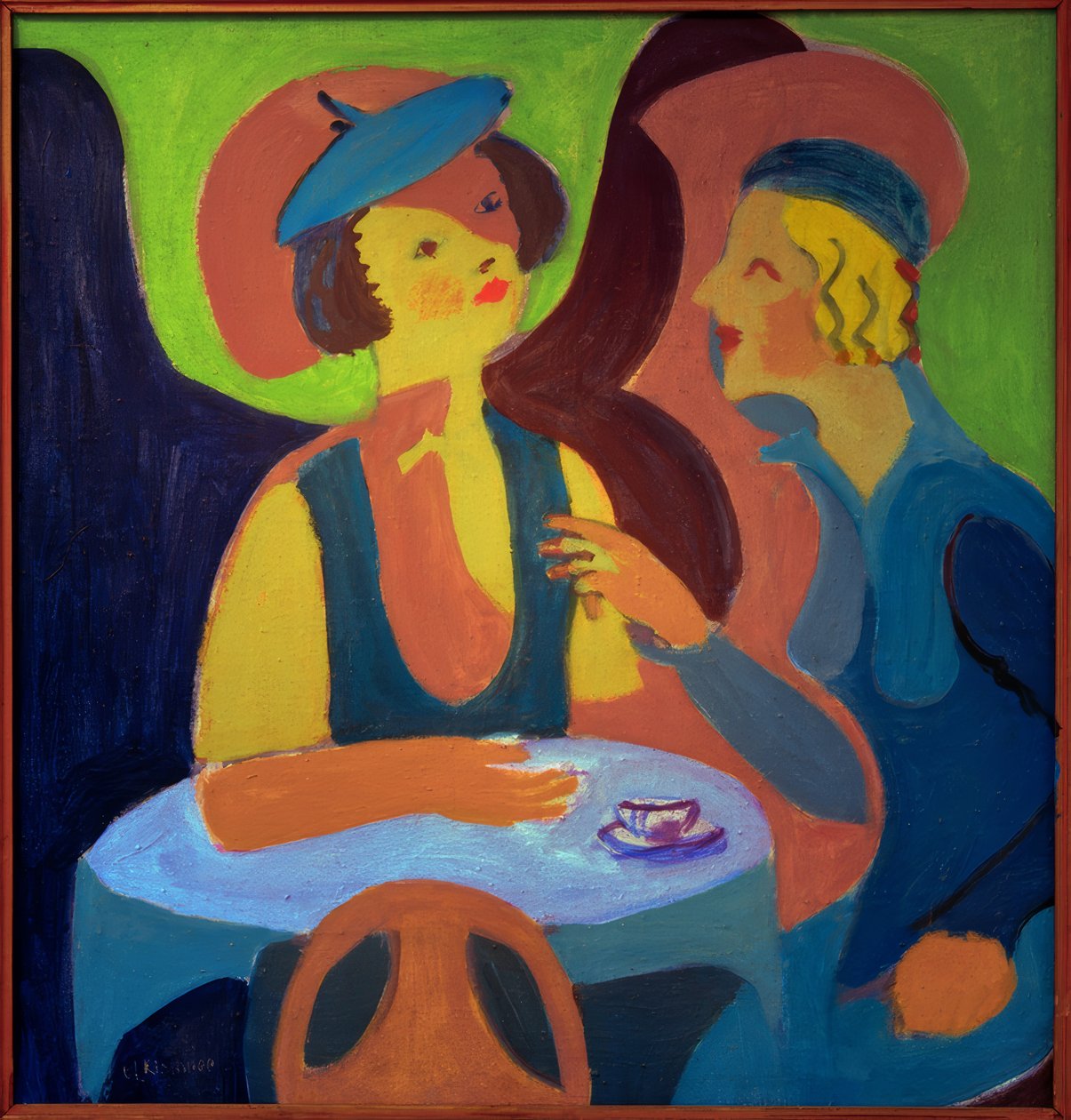 Dwie panie w kawiarni? autorstwa Ernst Ludwig Kirchner