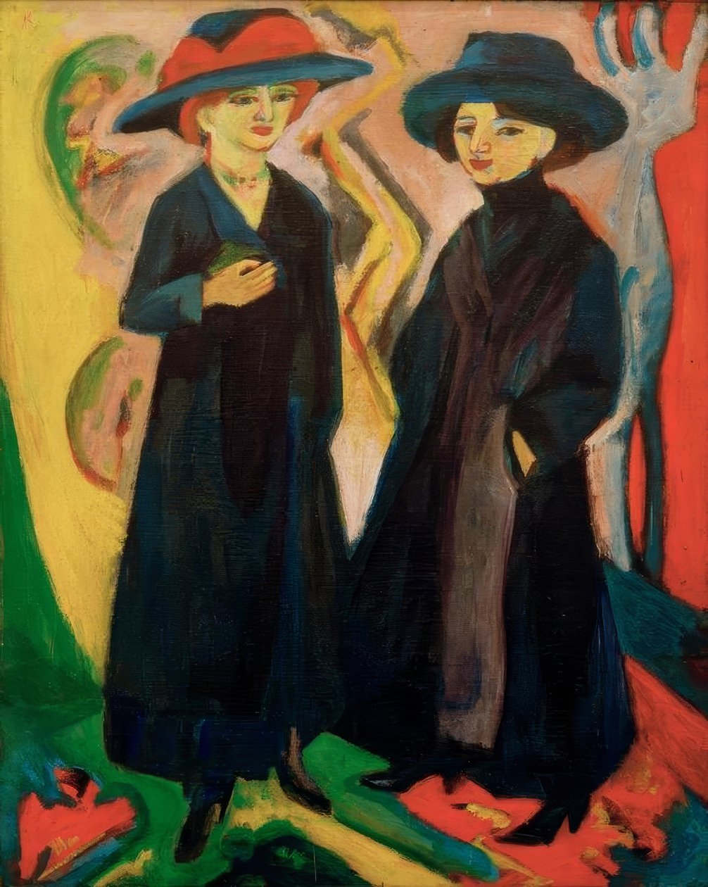 Dwie dziewczyny (midynetki) autorstwa Ernst Ludwig Kirchner