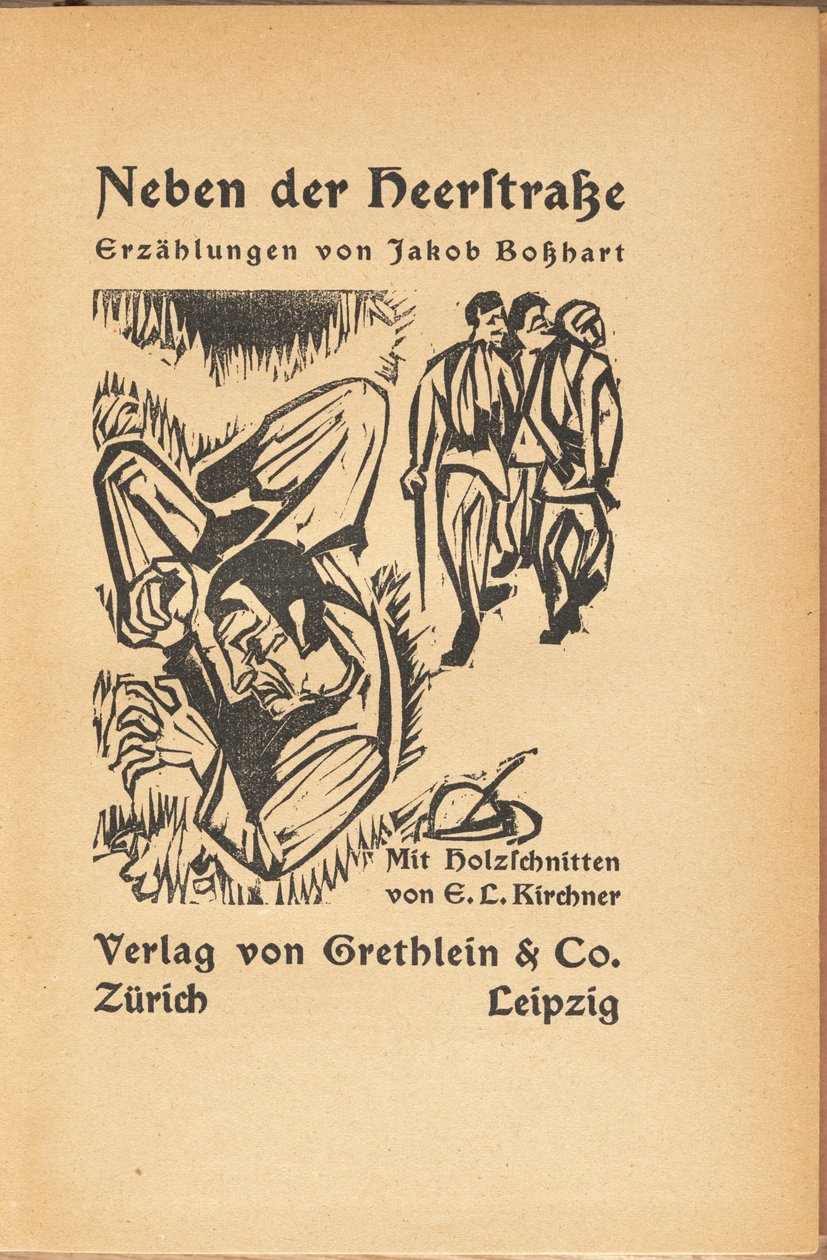 Jakob Bolsharat: Neben der Heyerstrasse (Jakob Bolsharat: w pobliżu głównej ulicy) autorstwa Ernst Ludwig Kirchner and Jacob Bosshart