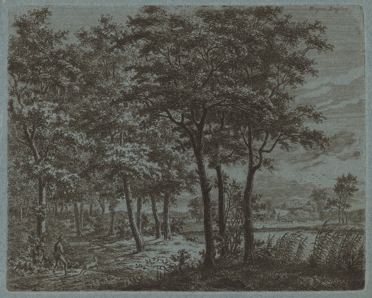 Pejzaż z chłopem niosącym drewno opałowe, ok. 1930 r. 1800. autorstwa Ernst Willem Jan Bagelaar