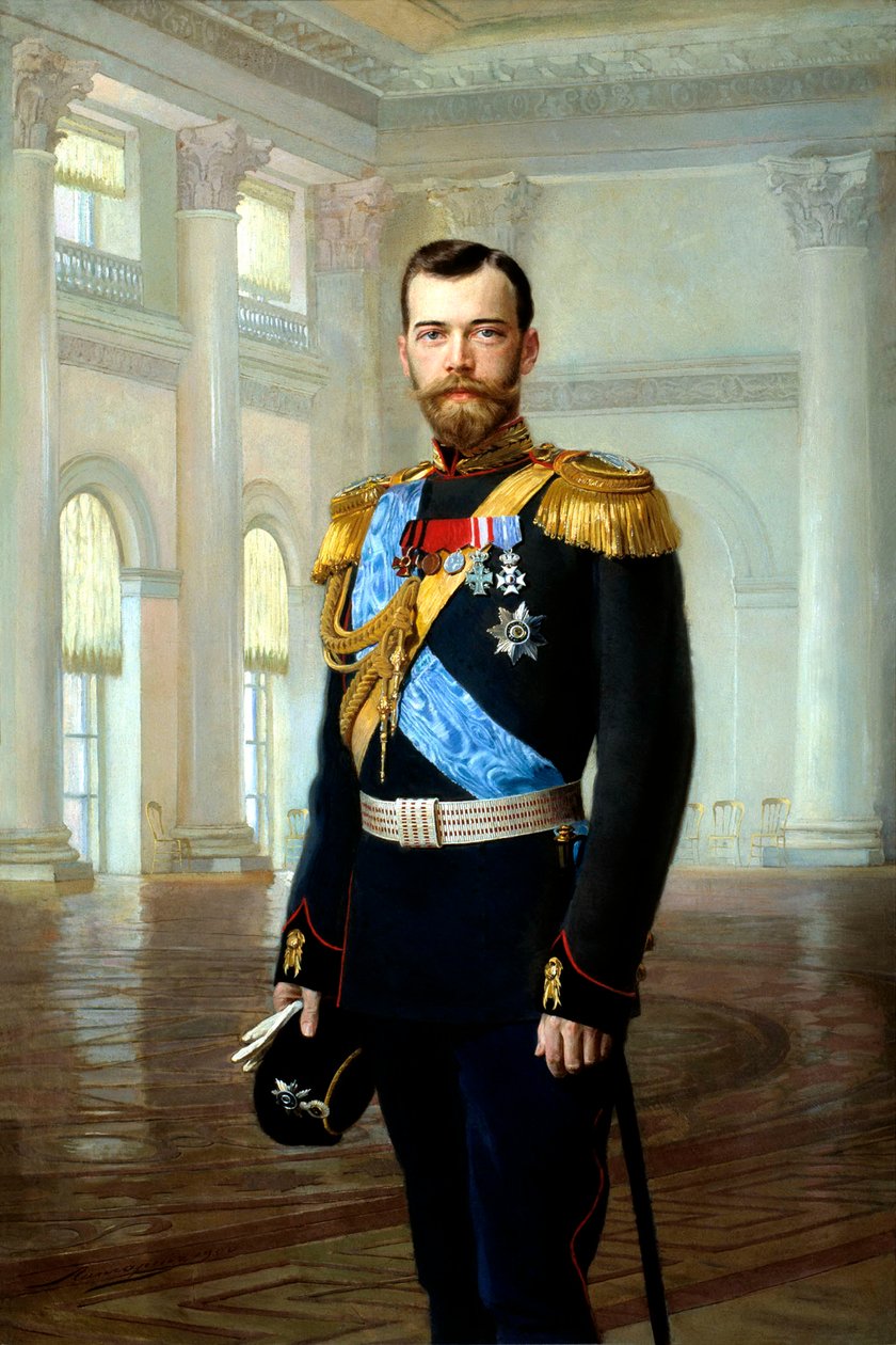 Portret cesarza Mikołaja II, 1900 autorstwa Ernst von Liphart