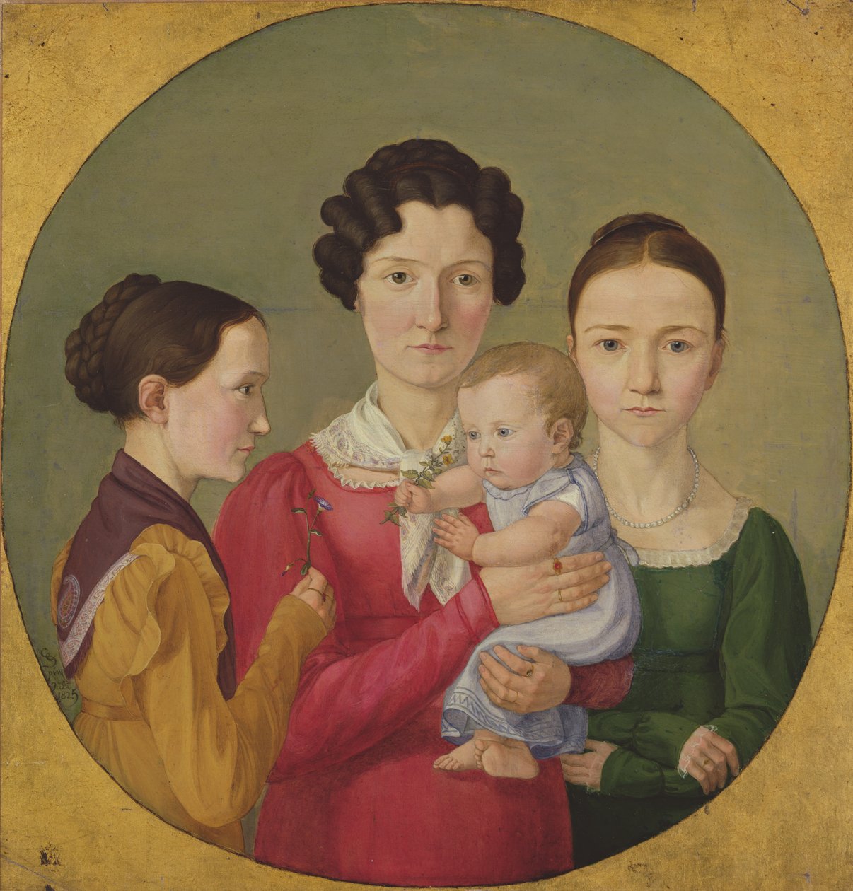 Siostry Malvine (1811-85), Hermine (1801-52), Adelheid (1824-82) i Ida Speckter (1809-94), 1825 autorstwa Erwin Speckter