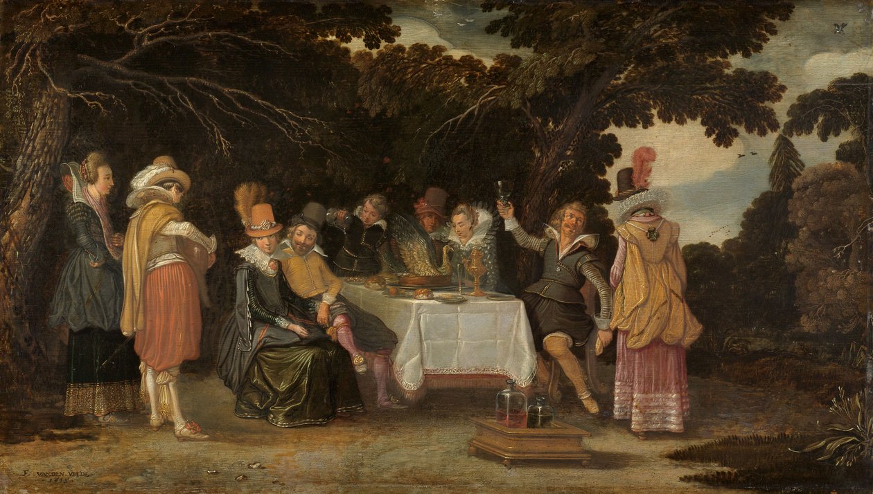 Impreza plenerowa autorstwa Esaias I van de Velde