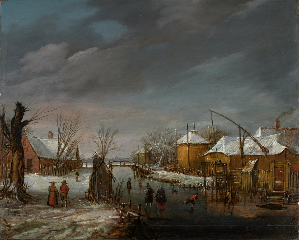 Zimowa scena autorstwa Esaias I van de Velde
