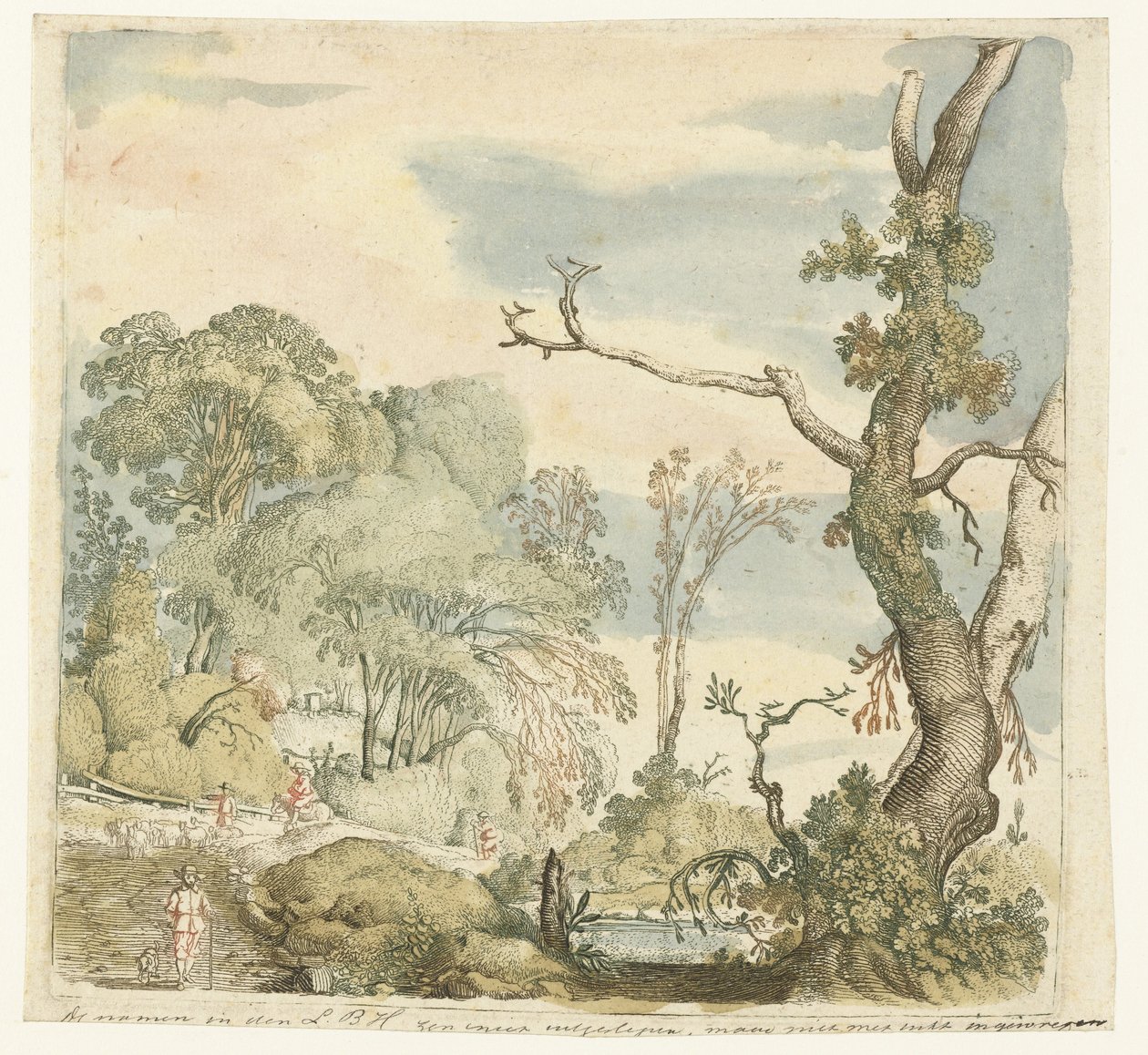 Krajobraz z drzewami autorstwa Esaias van de Velde