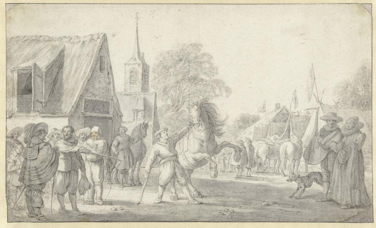 Targ koni autorstwa Esaias van de Velde