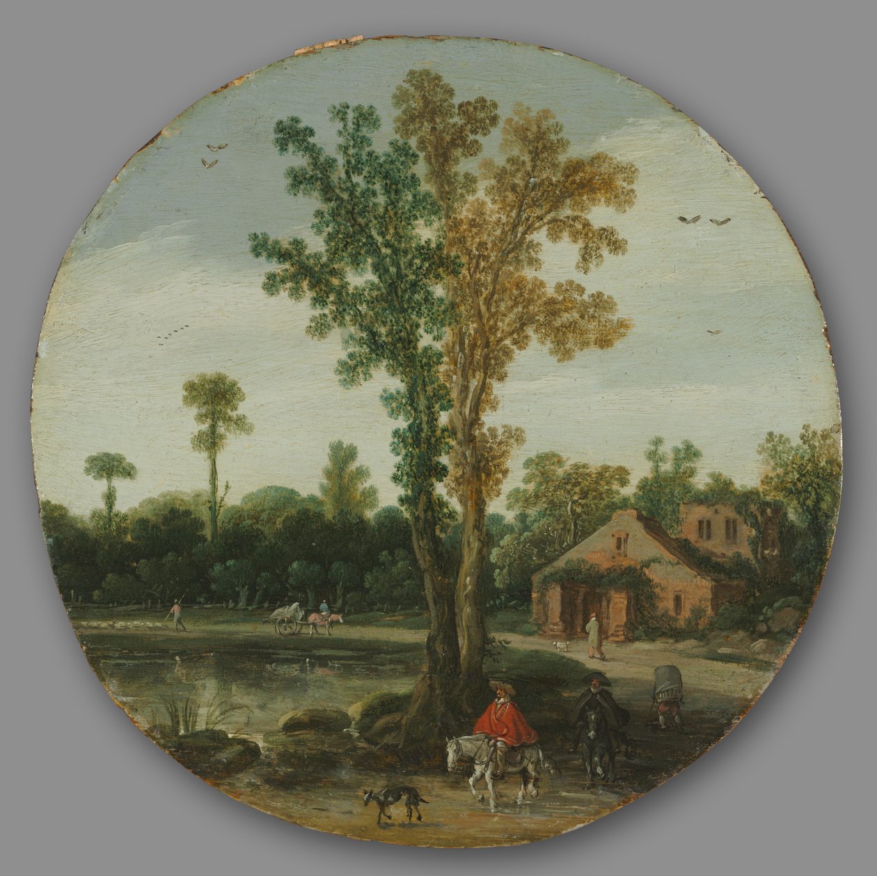 Podróżnicy nad jeziorem autorstwa Esaias van de Velde