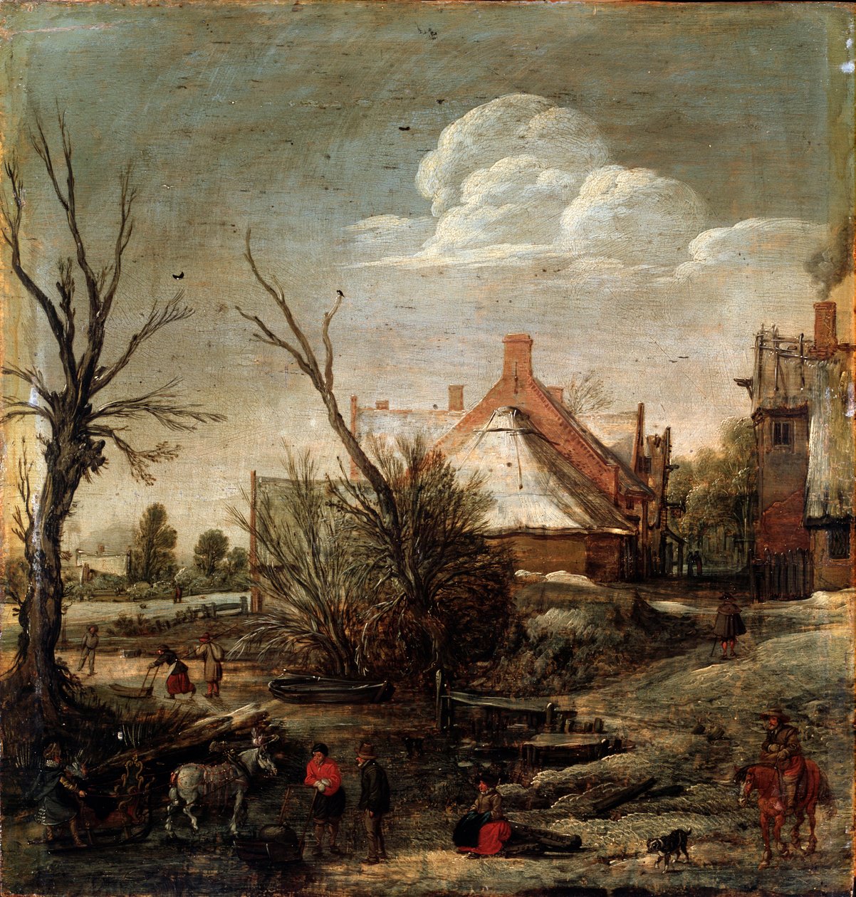 Zima, XVII wiek autorstwa Esaias van de Velde