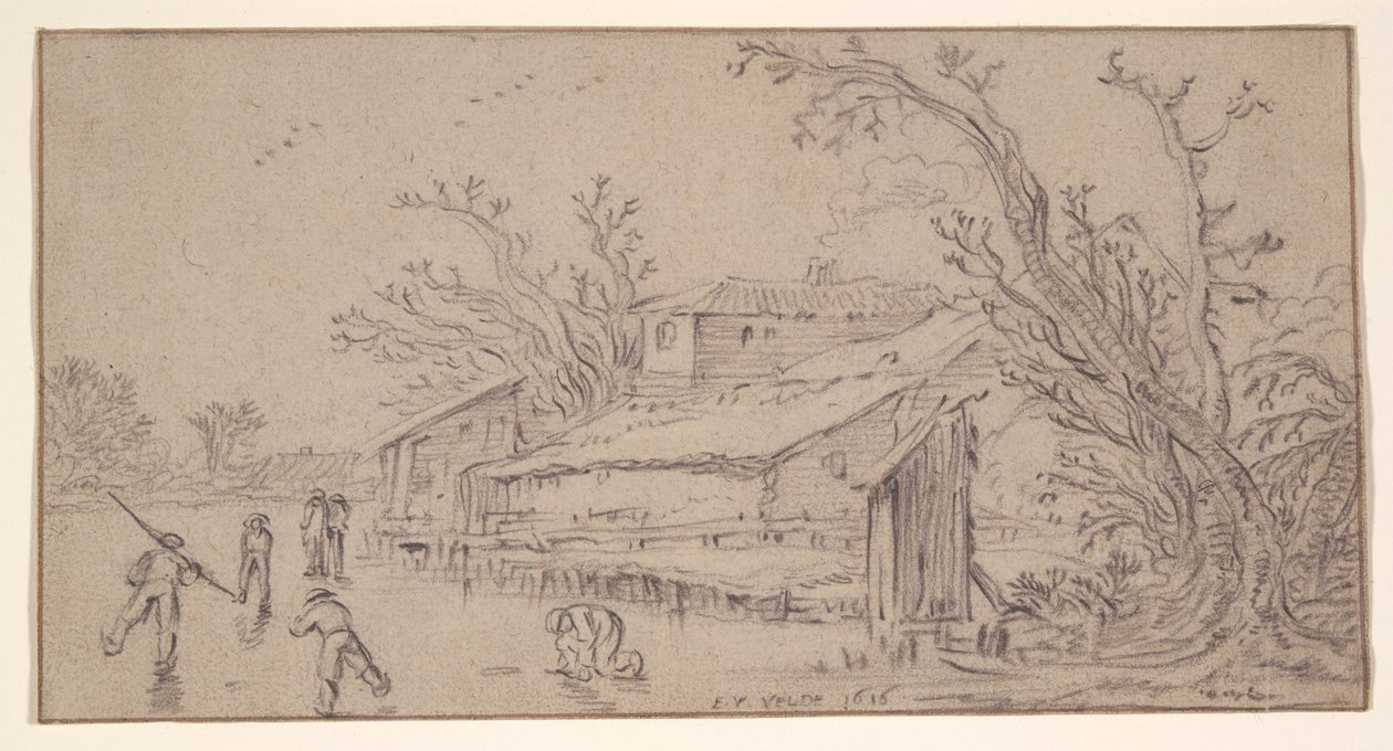 Zimowy krajobraz autorstwa Esaias van de Velde