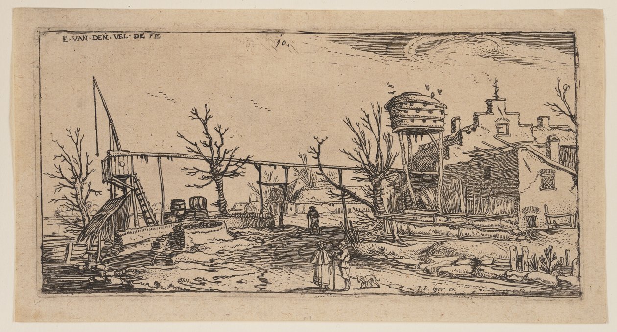 Krajobraz z browarem, od Landscapes autorstwa Esaias van den Velde I