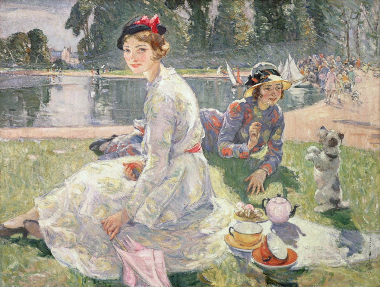 Okrągły staw, Kensington Gardens, 1934 autorstwa Ester Borough Johnson