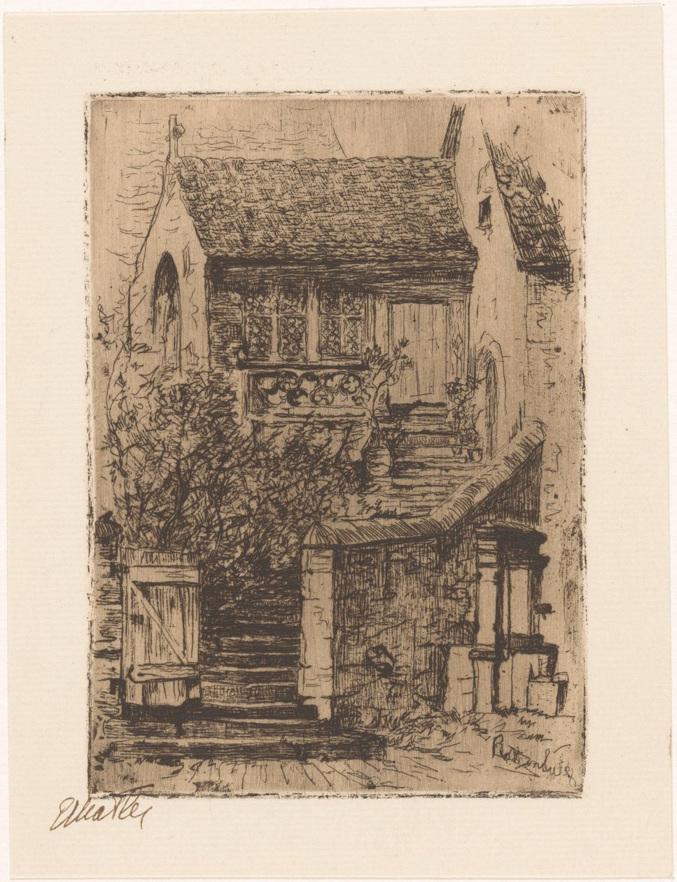 Rothenburg (oryginalny tytuł na obiekcie) autorstwa Etha Fles (signed by artist)