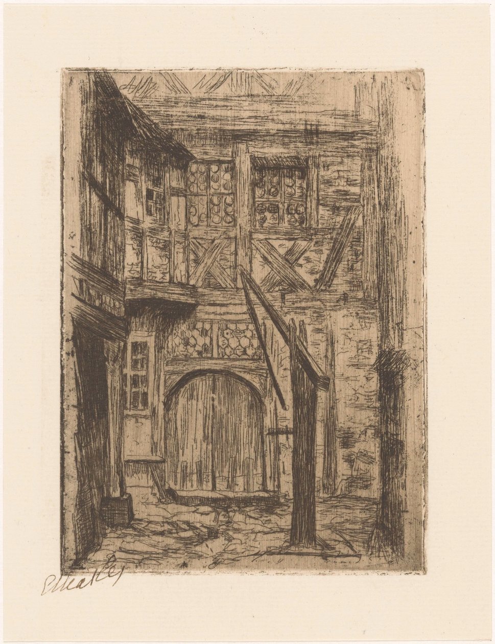 Rothenburg (oryginalny tytuł na obiekcie) autorstwa Etha Fles (signed by artist)