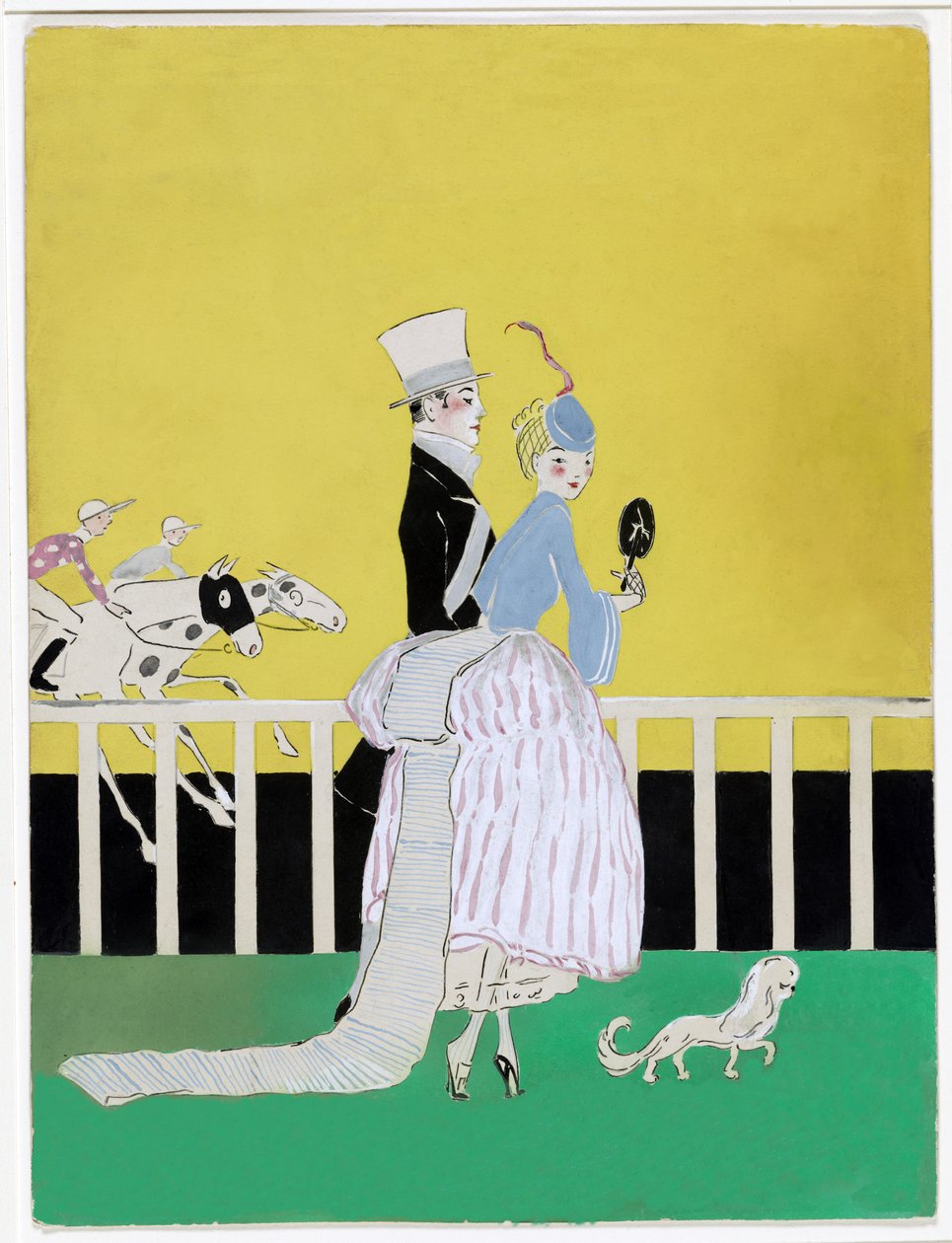 Na wyścigach, Vanity Fair Cover, sierpień 1916, wyd. ok. 1916 autorstwa Ethel McClellan Plummer