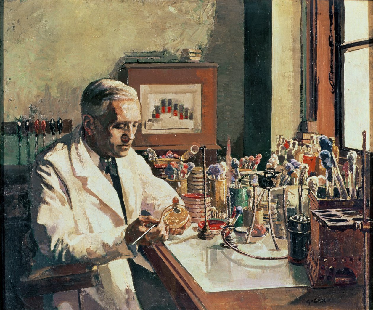 Sir Alexander Fleming (1881-1955), odkrywca penicyliny autorstwa Ethel Gabain