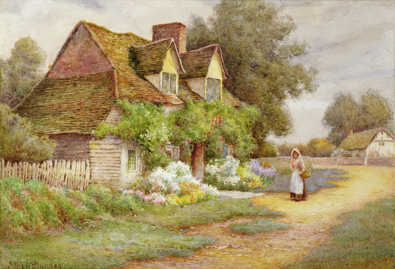 Na zewnątrz domku autorstwa Ethel Hughes