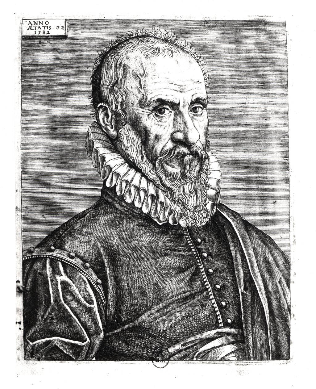 Ambroise Pare (1509-90) 1582 autorstwa Etienne Delauline