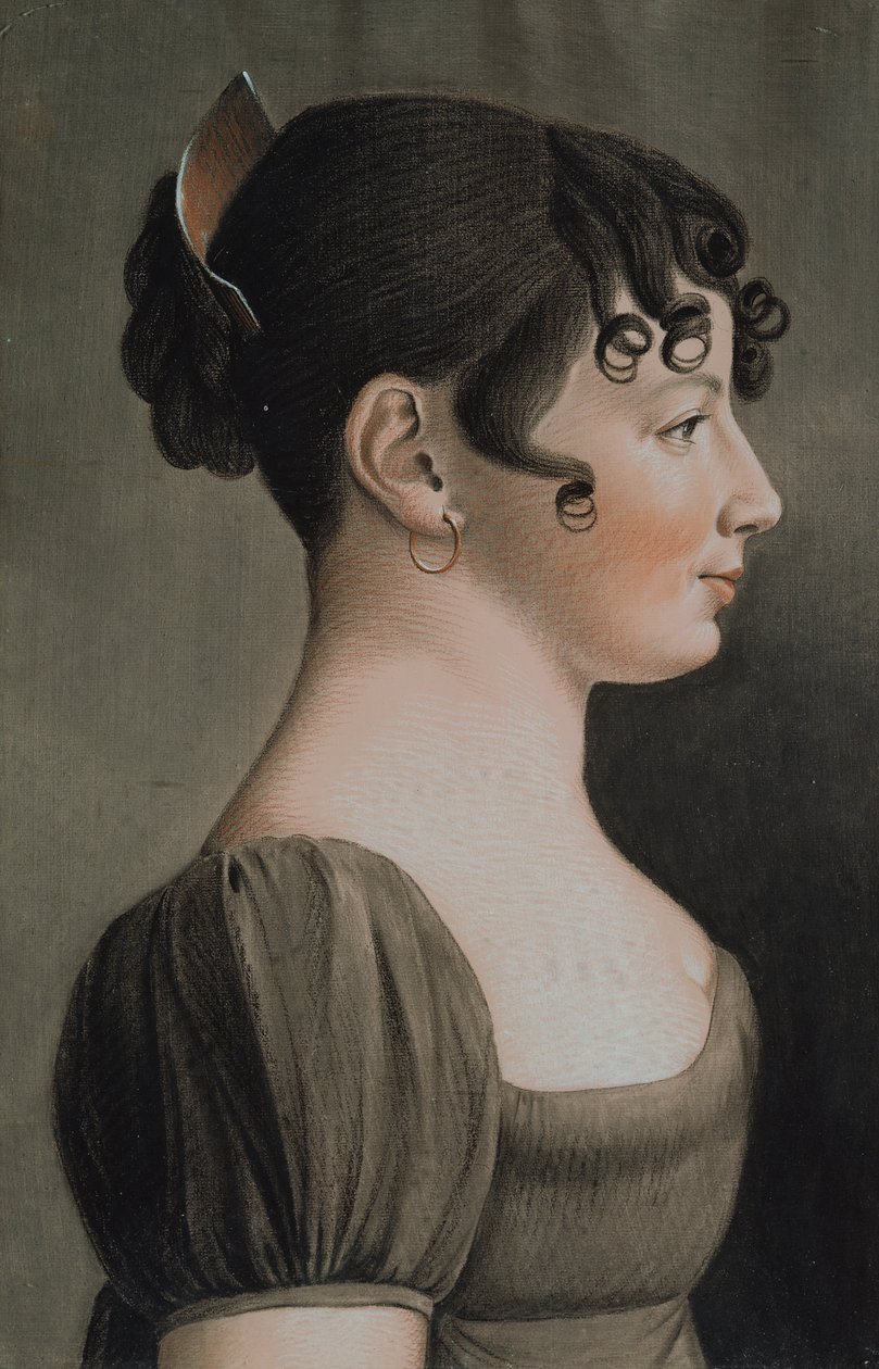 Portret młodej dziewczyny (pastel na papierze) autorstwa Etienne Esperance Bouchardy