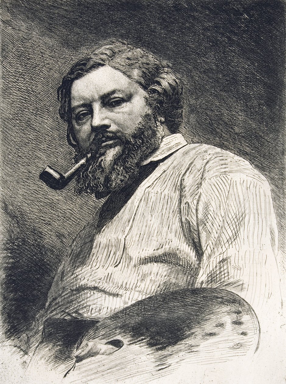 Gustave Courbet, 1882 r. autorstwa Etienne Gabriel Bocourt